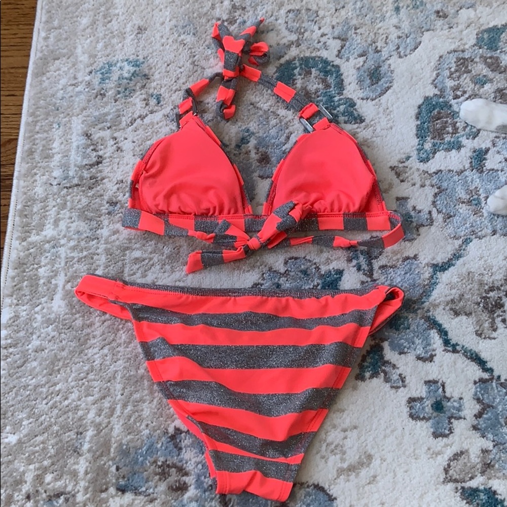 Metallic Striped Bikini - Picture 2 of 5